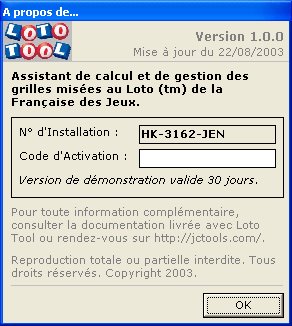 La fen&ecirc;tre A propos de...